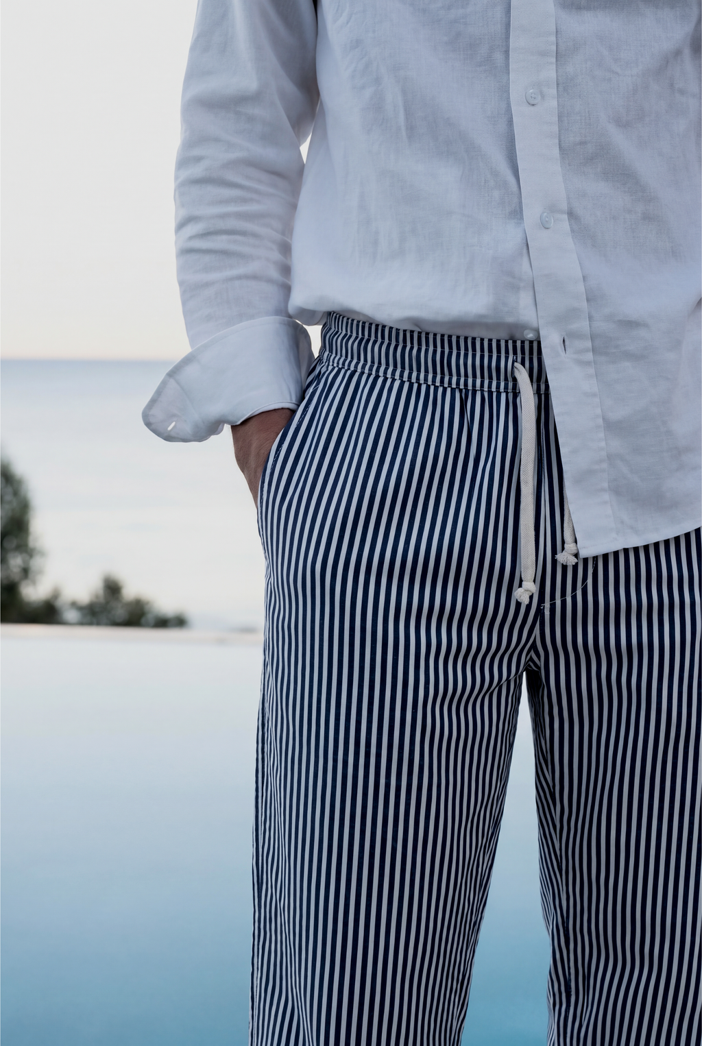 Azur Club Striped Pants