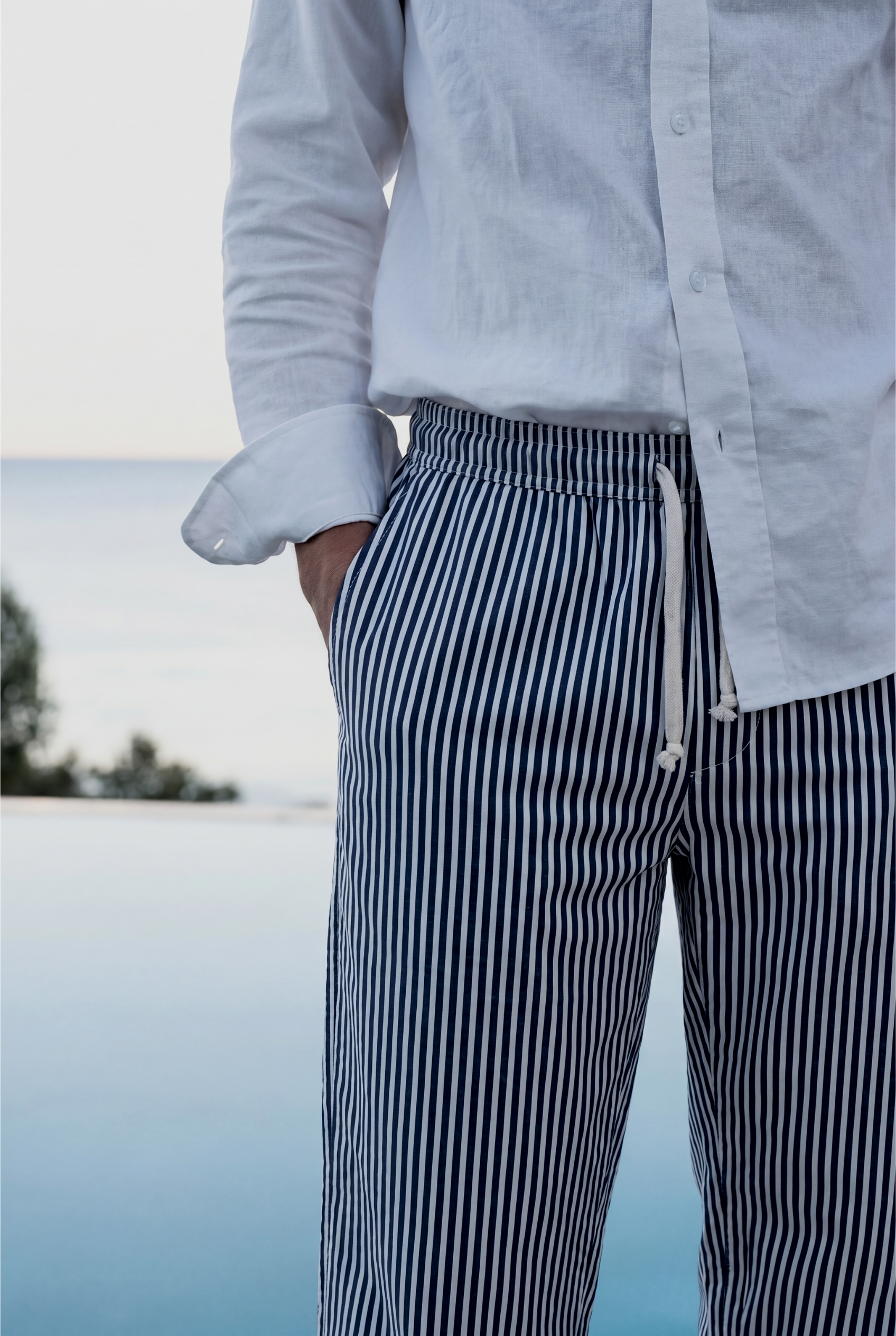 Azur Club Striped Pants